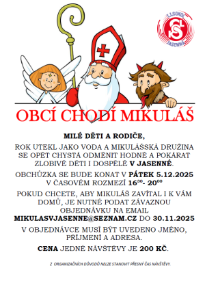 Obcí chodí Mikuláš